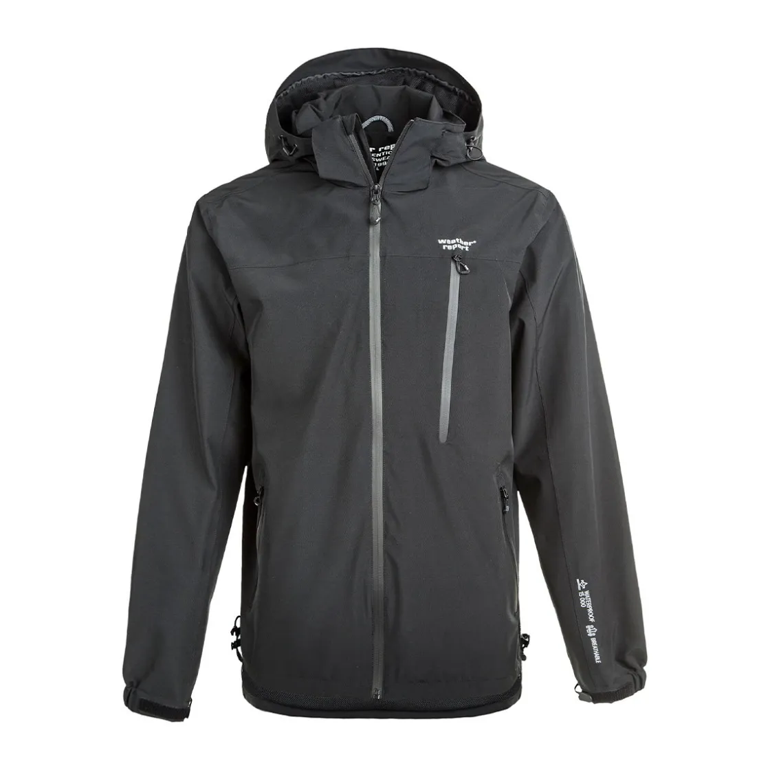 WEATHER REPORT Delton regnjakke, herre (Black) Clearance