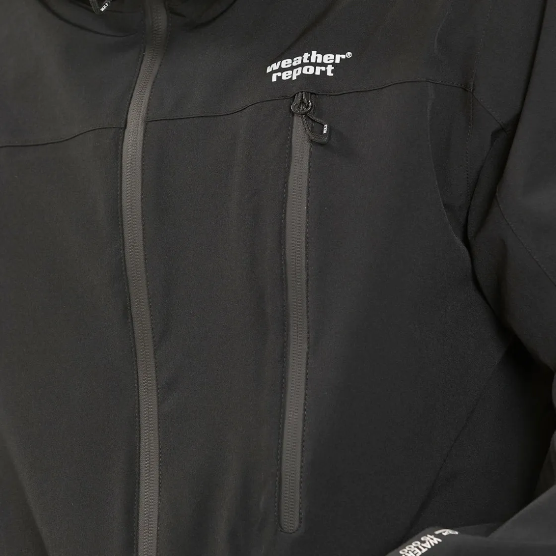 WEATHER REPORT Delton regnjakke, herre (Black) Clearance
