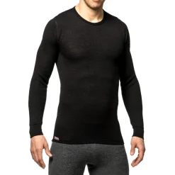 WOOLPOWER Crewneck 200 uldundertrøje, unisex (Black) Sale