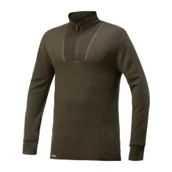 WOOLPOWER Zip Turtleneck 200 uldundertrøje, unisex (Pine Green) Outlet