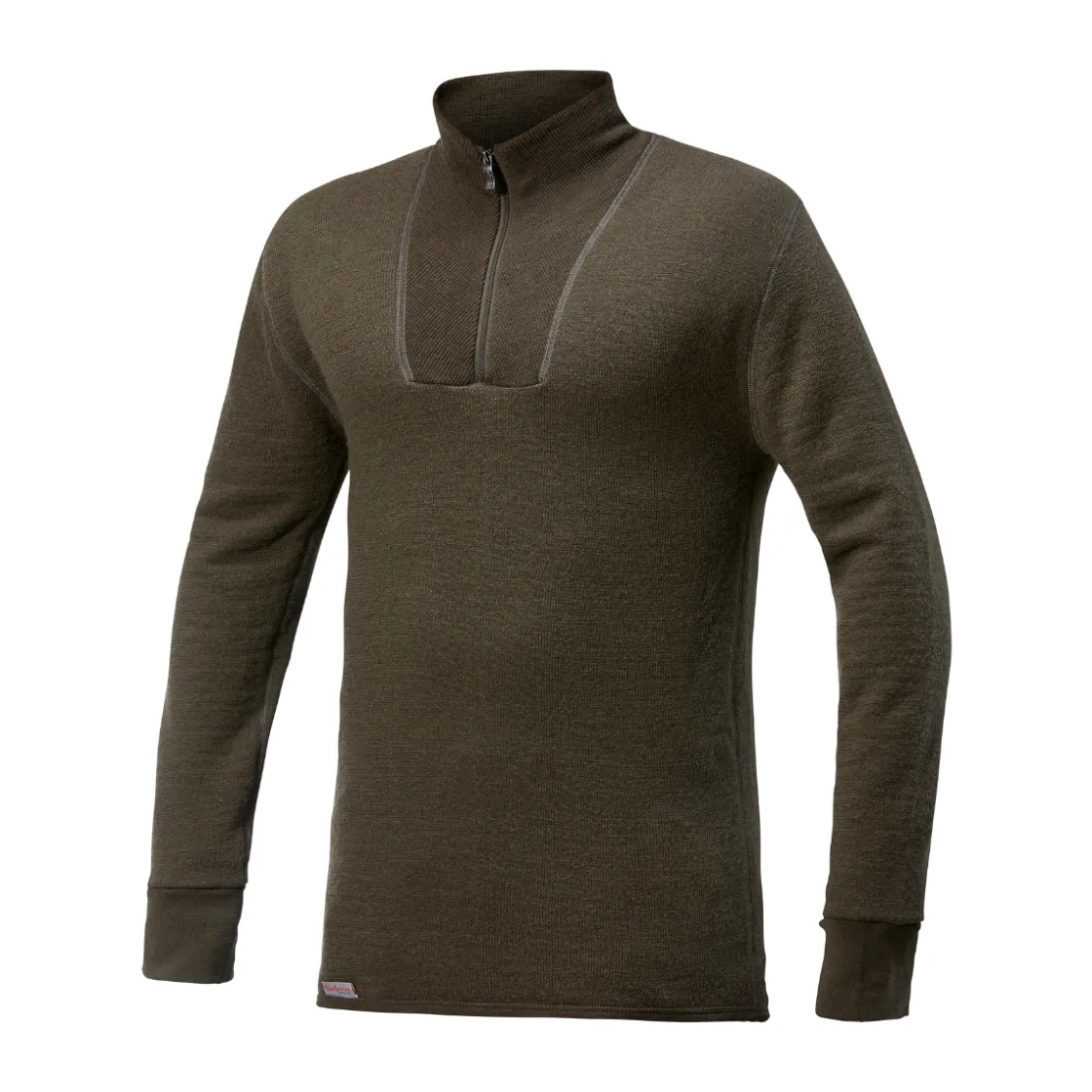 WOOLPOWER Zip Turtleneck 200 uldundertrøje, unisex (Pine Green) Outlet
