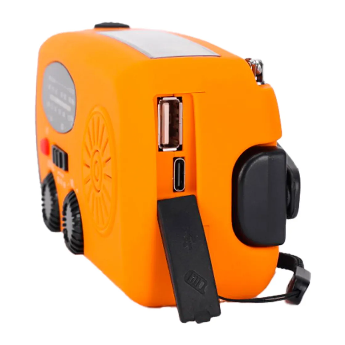 DIVERSE XCEED Solar Emergency Multi Radio 5000 mAh - nødradio med håndsving (Orange)